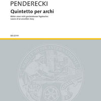 Quintetto per archi - Score and Parts