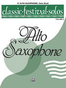 Classic Festival Solos (E-flat Alto Saxophone), Volume 2