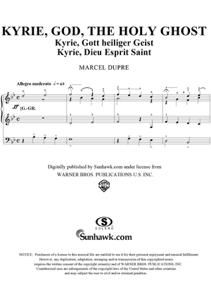 Kyrie, God, the Holy Ghost, from "Seventy-Nine Chorales", Op. 28, No. 51