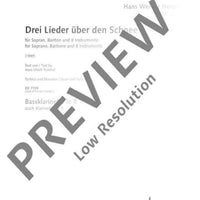 Drei Lieder über den Schnee - Score and Parts