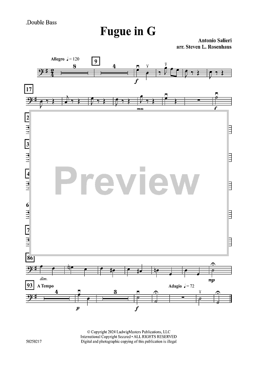 Fugue in G - Double Bass