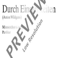 Durch Einsamkeiten - Choral Score