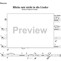 Blicke mir nicht in die lieder - Bassoon