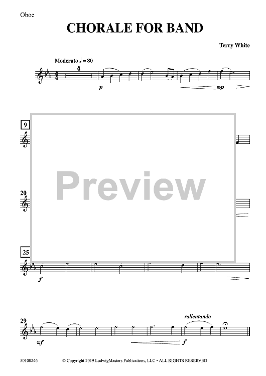 Chorale For Band - Oboe