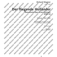 Der fliegende Holländer - Piano Reduction