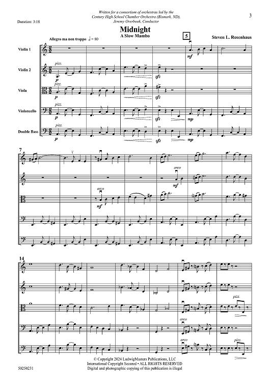 Midnight (A Slow Mambo) - Full Score