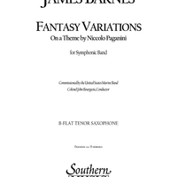 Fantasy Variations on a Theme of Paganini - Bb Tenor Sax