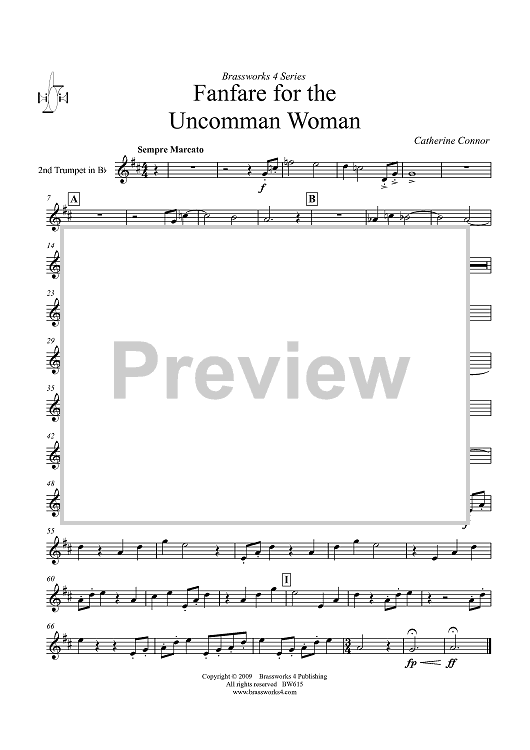 Fanfare for the Uncomman Woman - Trumpet 2 in B-flat