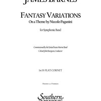 Fantasy Variations on a Theme of Paganini - Bb Cornet 1