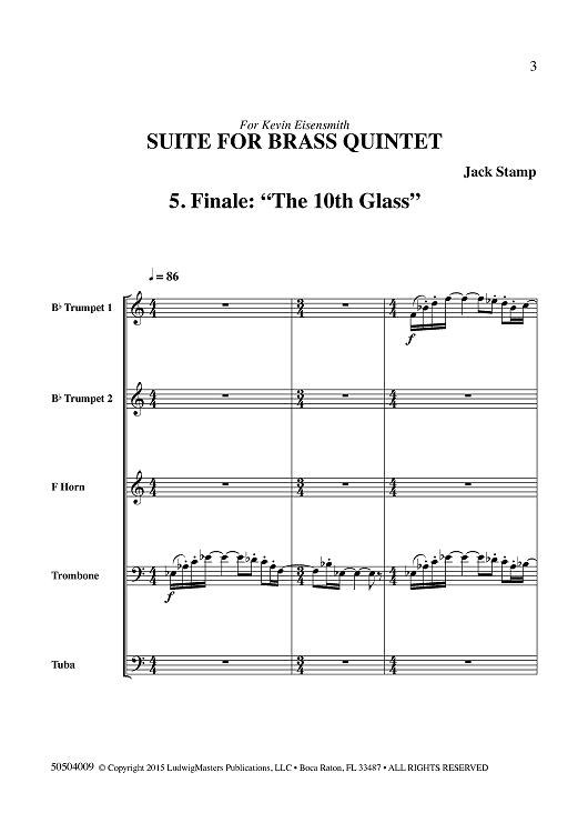 Suite for Brass Quintet - 5. Finale: “The 10th Glass”