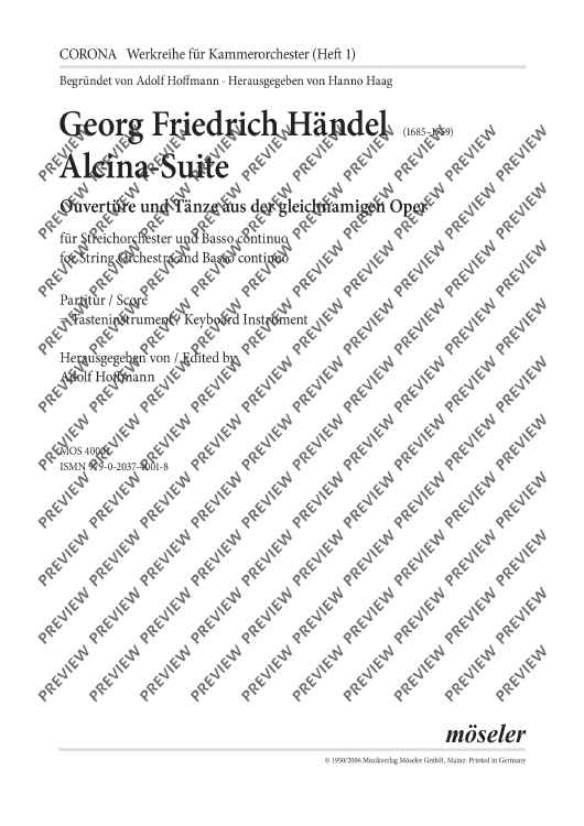 Alcina-Suite - Score