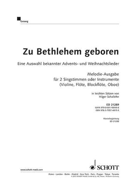 Zu Bethlehem geboren