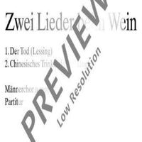 Zwei Lieder beim Wein - Choral Score