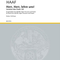 Herr, Herr, lehre uns! - Score