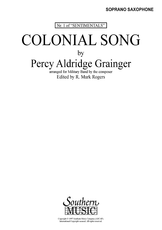 Colonial Song - Bb Soprano Sax