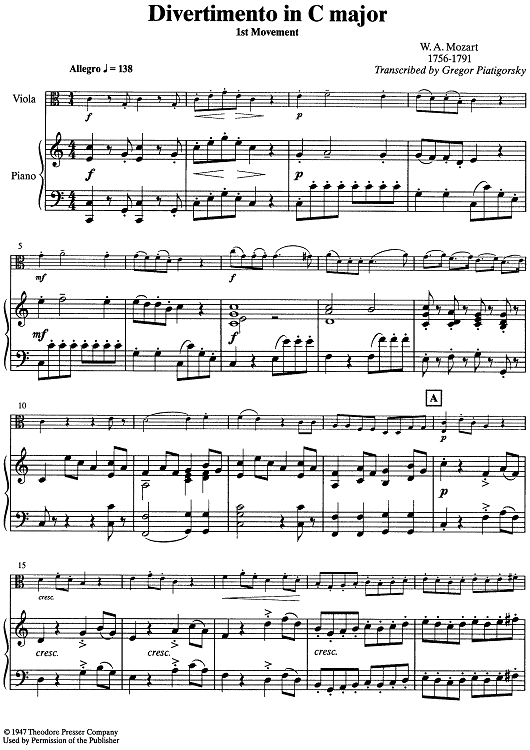 Divertimento in C (1st Movement)