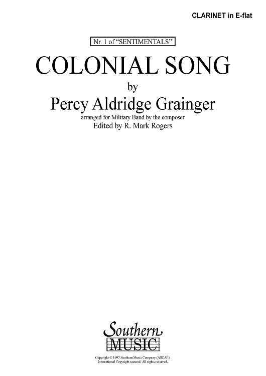 Colonial Song - Eb Clarinet