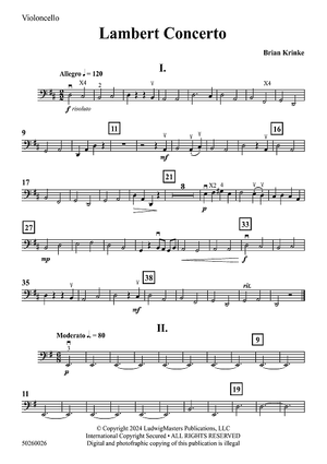 Lambert Concerto for Violin and String Orchestra - Violoncello