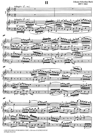 Concerto for Two Pianos in C Minor, BWV1062 - 2nd Movement