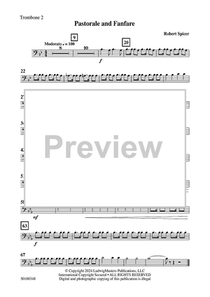 Pastorale and Fanfare - Trombone 2