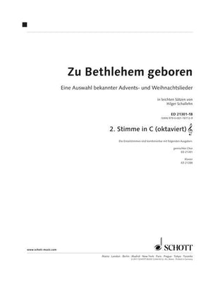 Zu Bethlehem geboren - 2. Part In C / 8va (violin Clef): Treble Record...