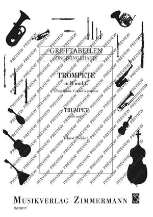 Fingering Table for Trumpet in B, C