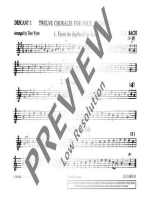 12 Chorales - Descant Recorder I