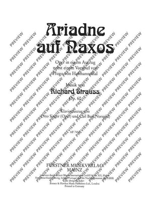 Ariadne auf Naxos - Piano Reduction