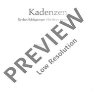 Kadenzen - Performing Score