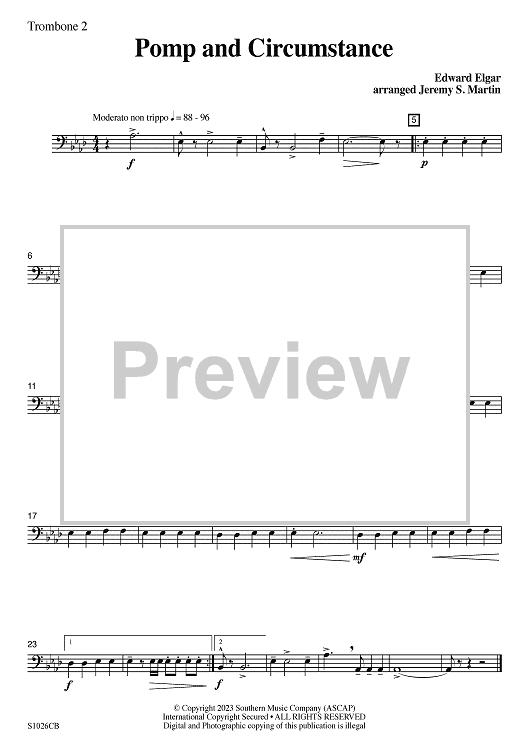 Pomp and Circumstance (easy) - Trombone 2