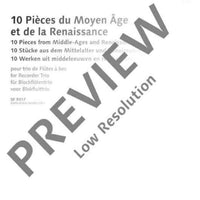 10 Pièces du Moyen Âge et de la Renaissance - Performing Score