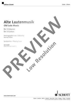 Alte Lautenmusik - Performing Score