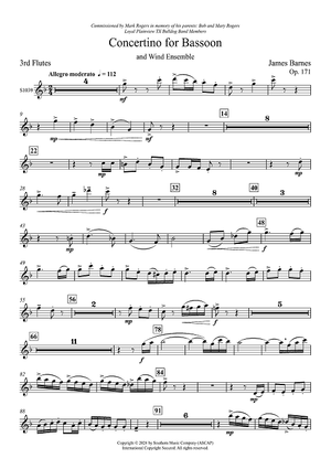 Concertino for Bassoon and Wind Ensemble - Flute 3