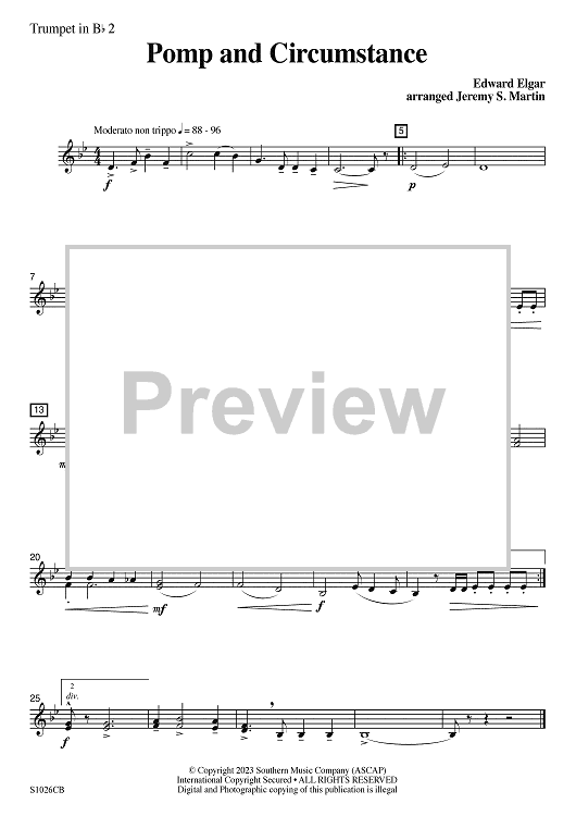 Pomp and Circumstance (easy) - Bb Trumpet 2