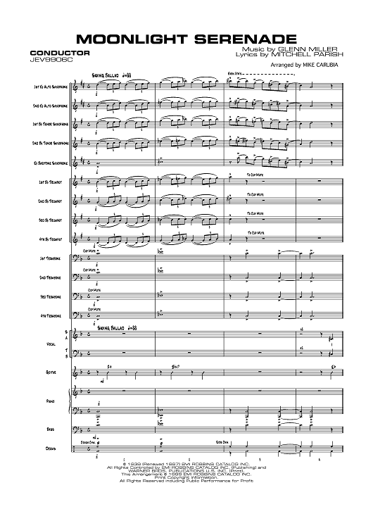 Moonlight Serenade - Score