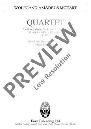 Quartet F major - Full Score