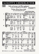 Seht, er kommt mit Preis gekrönt! / Tochter Zion, freue dich! - Choral Score