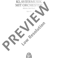 Klaviermusik mit Orchester - Full Score