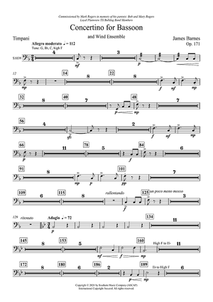 Concertino for Bassoon and Wind Ensemble - Timpani