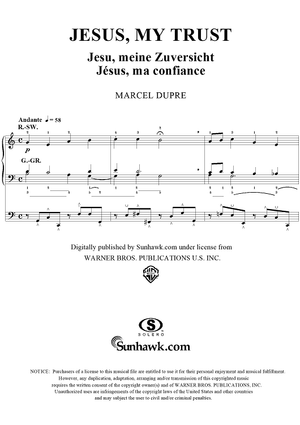 Jesus, My Trust, from "Seventy-Nine Chorales", Op. 28, No. 45