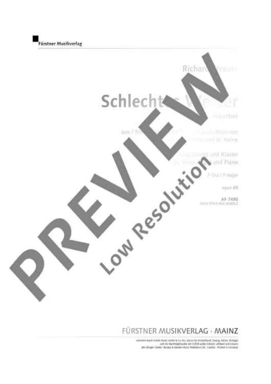 Fünf kleine Lieder nach Gedichten von Achim von Arnim und Heinrich Heine in F major