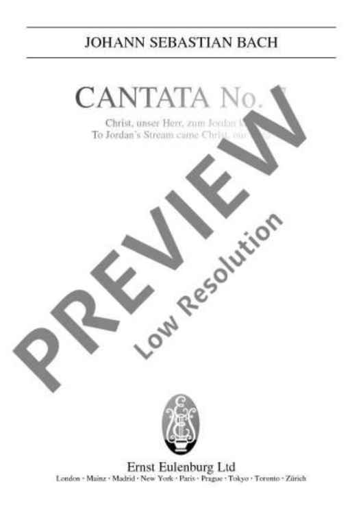 Cantata No. 7 (Festo S. Joannis Baptistae) - Full Score