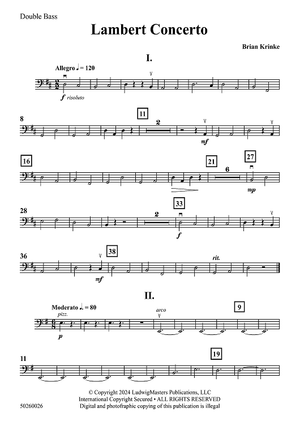 Lambert Concerto for Violin and String Orchestra - Double Bass