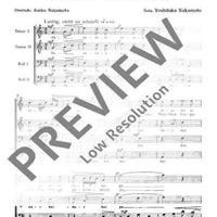 Vier japanische Chorlieder - Choral Score