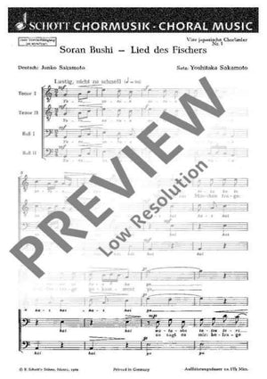 Vier japanische Chorlieder - Choral Score