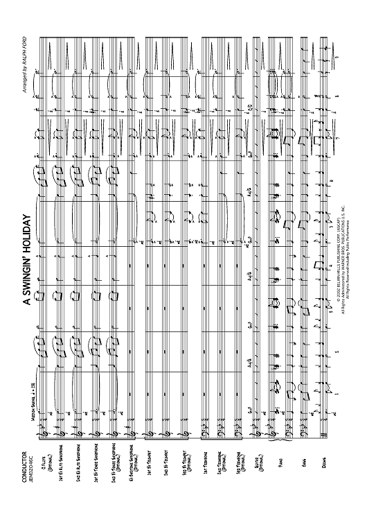 A Swingin' Holiday - Score