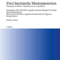 Zwei lateinische Marienmotetten - Choral Score