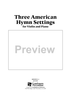 Three American Hymn Settings for Violin and Piano