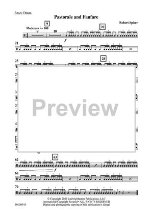 Pastorale and Fanfare - Snare Drum