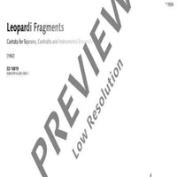 Leopardi Fragments - Full Score